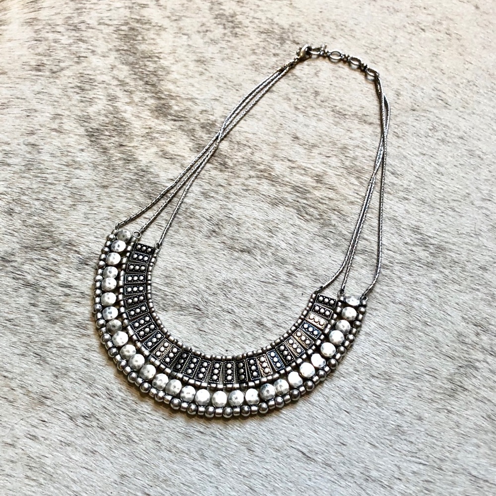 NWOT Lucky Brand Textured Metal Necklace